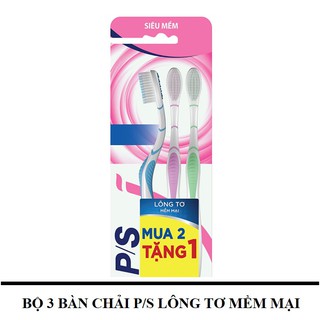 Bộ 3 Bàn Chải P/S Lông Tơ Mềm Mại