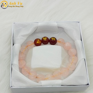 Vòng tay 12 con giáp chất liệu mã não tự nhiên - tam hợp tỵ dậu sửu cho nữ - may mắn tài lộc