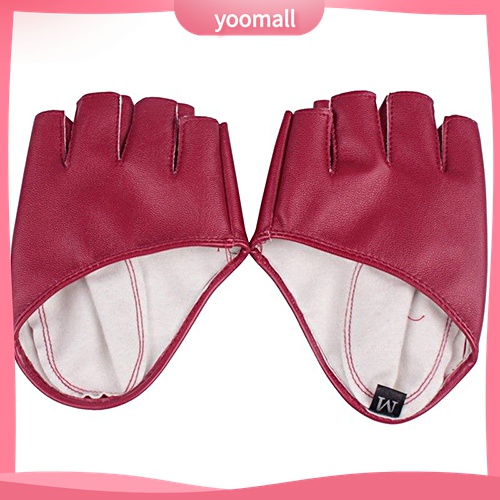 Yomall♡ Găng Tay Giả Da Hở Ngón Thời Trang Cho Nữ