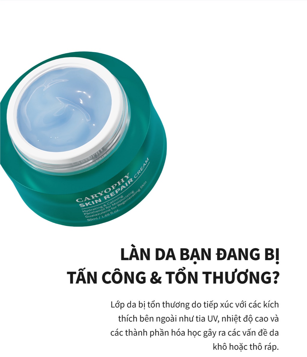Mô tả Kem dưỡng ẩm phục hồi da nhạy cảm Caryophy Skin Repair Cream 50ml - 4