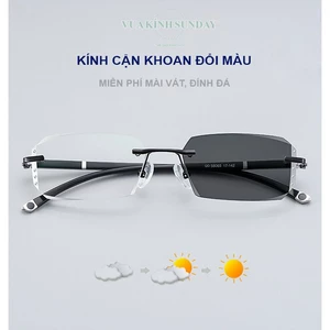 Gọng kính khoan chữ thập đổi màu VD227