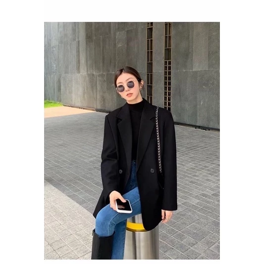 Áo Vest Nữ Áo Blazer Nữ Áo Khoác 2 Nút Phom Rộng Blazer Hàn Quốc - Blazer thiết kế Chuẩn - BLA22035