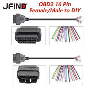 Dây Cáp OBD 30cm OBD2 16 Pin Female Sang DIY 16Pin ELM327 Mở Rộng Cho Xe Hơi