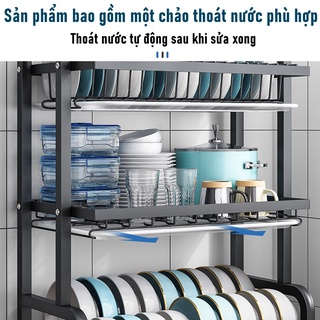 Kệ Úp Bát Mini, Kệ Chén Đĩa Thông Minh Trên Bồn Rửa Bát, Trạn Bát Đĩa Đa Năng Kèm Ống Đũa