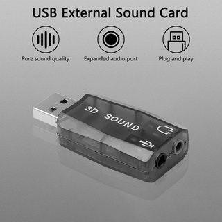 Clii USB sang 3 5mm Jack Adapter USB sang AUX Jack Thẻ âm thanh nổi ngoài