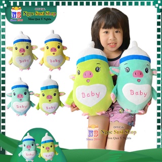 GẤU BÔNG HEO BÌNH SỮA BABY SIÊU MỀM MỊN CHO BÉ - THÚ BÔNG HEO BÌNH SỮA BABY