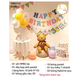 Sét bóng sinh nhật hàn quốc mẫu mới siêu đẹp ,phụ kiện trang trí sinh nhật giá rẻ, YẾN NHI SHOP