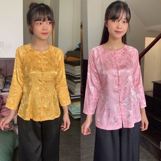 Đồ Lam Đi Chùa # Bà Ba Lụa Gấm Cao Cấp # Có Bá Lẻ Áo Và Quần # Đồ Bộ # Quần Áo