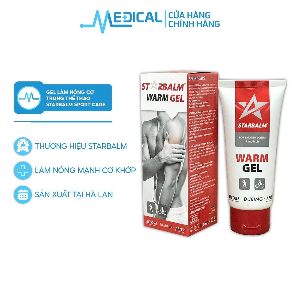 Gel làm nóng cơ trong thể thao STARBALM Sport Care 100ml - MEDICAL