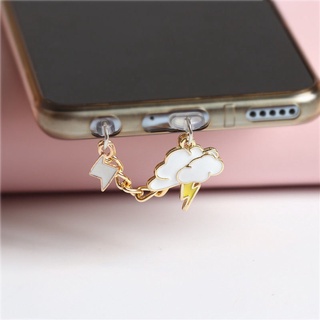 Nút Bịt Chống Bụi Chống Bụi Hình Đám Mây Mưa Cho Cổng Sạc Điện Thoại Di Động
