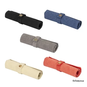 Túi Đựng Đồng Hồ Bằng Vải Canvas Mềm Có 5 Ngăn Phong Cách Vintage