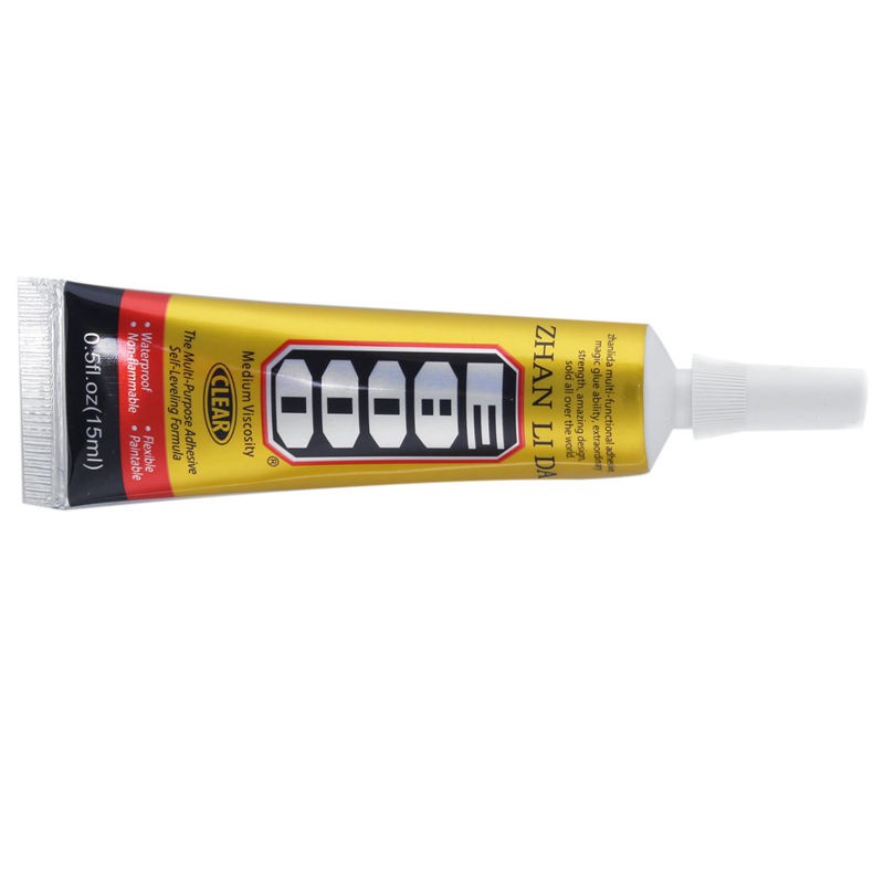 ZHANLIDA e8000 điện thoại di động màn hình vải dán công nghiệp khoan dây chuyền cửa trang sức nhựa mềm keo 15ml