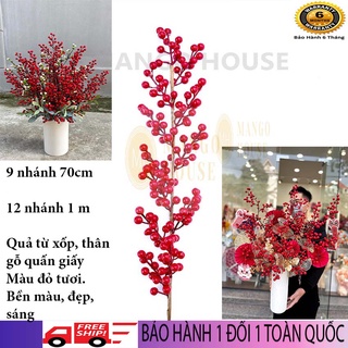 Đào đông 7 nhánh và 12 nhánh sang trọng cao 70-100 cm, quả xốp phủ sơn, cành đẹp, hàng xịn- Calimimax- Có quà tặng