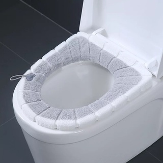 Lót bồn cầu mùa đông có dây kéo, Miếng lót bồn cầu chống lạnh loại nỉ dày sử dụng nhiều lần 88205
