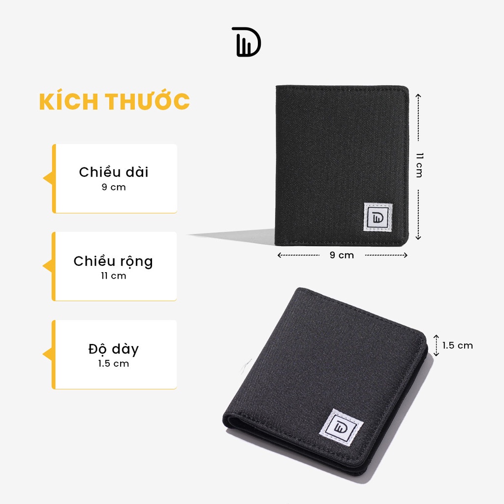 Mô tả Ví vải DIM Basic Wallet 2 Form Đứng - 2