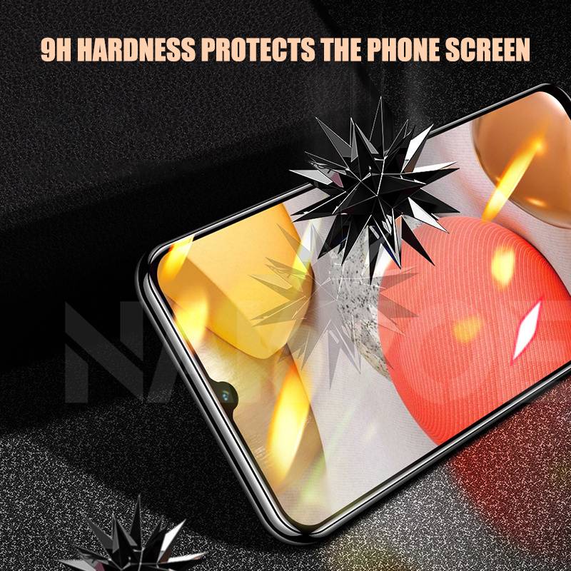 Kính Cường Lực Trên Cho Samsung Galaxy A02 A12 A32 A42 A52 A72 F41 F62 M02 M12 9D Kính Bảo Vệ Cho Samsung A01 A51 A71 Phim Màn Hình