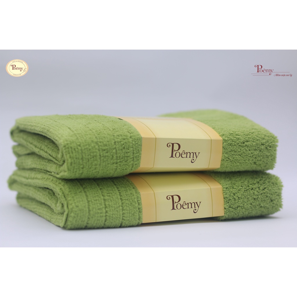 Ảnh Khăn tắm Poêmy mầu xanh Olive KT36x78cm-73x136cm 2