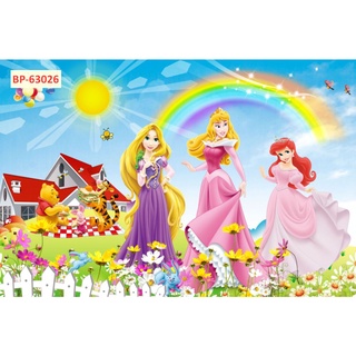 Tranh Dán Tường Phòng Trẻ Hình Công Chúa 3D