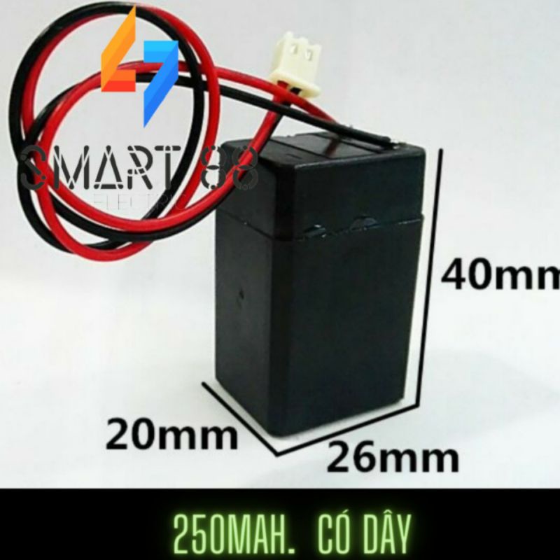 Pin 4v có dây hàn 250mah-2500mah dùng cho vợt muỗi | Shopee Việt Nam