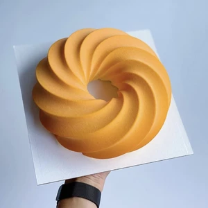 Cc Khuôn Bánh Xoay Tròn 3D Silicone Trang Trí Fondant Nướng Khuôn