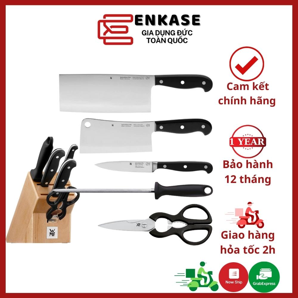 Bộ dao WMF Asia-Messerblock SPITZENKLASSE PLUS 6 món gồm dao chặt kèm ...
