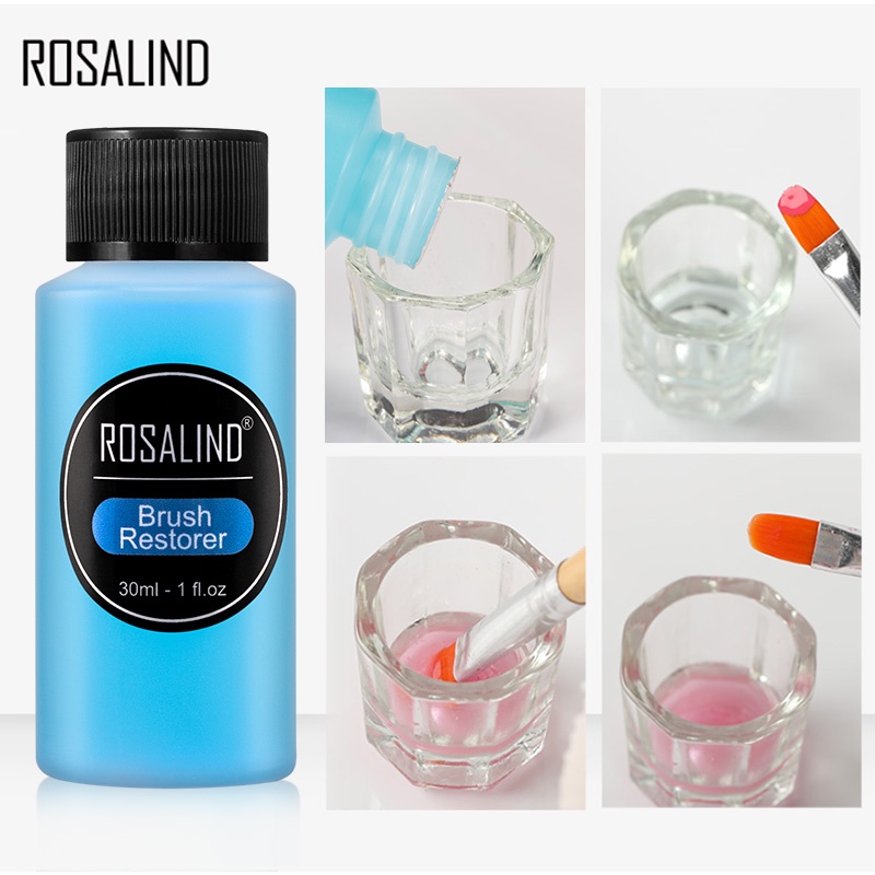 Ảnh Rosalind 30ml Làm Sạch Bàn Chải Nước 1 Cái Loại Bỏ Gel Sơn Móng Tay Từ Bàn Chải Móng Tay Nghệ Thuật Dụng Cụ 6 Màu 4