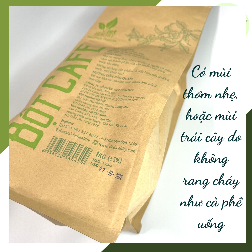 Bột Cafe Rang Viethealthy Thụt Tháo Đại Tràng Enema Coffee Thải Độc Gan Phù Hợp Người Mới