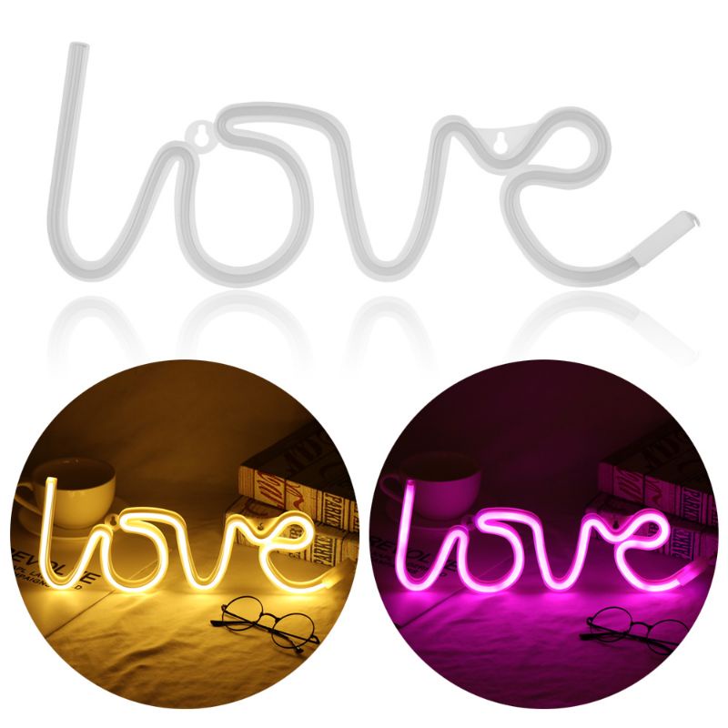 Đèn LED neon chữ LOVE trang trí sinh nhật cầu hôn, đèn decor phòng siêu bền đẹp - Kemshop K73