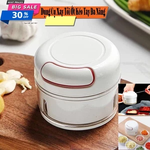Dụng cụ xay tỏi ớt cầm tay đa năng tiện dụng dây rút