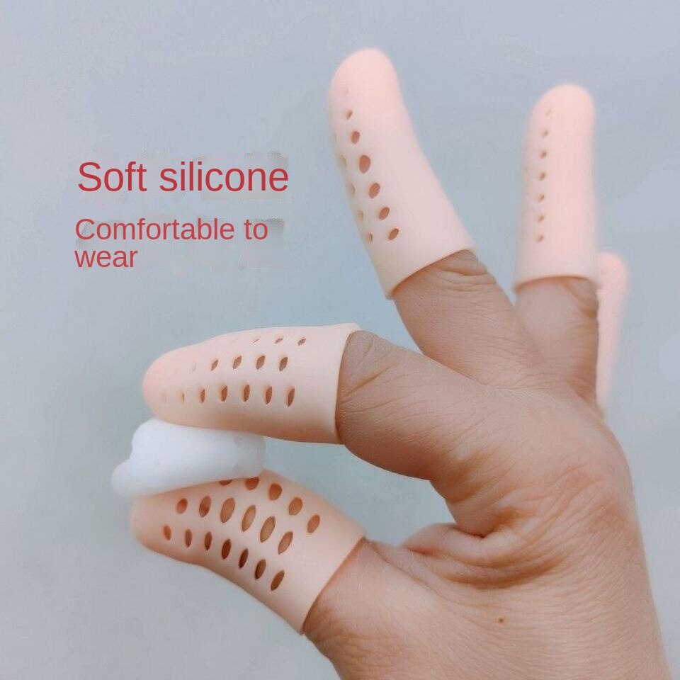 Phong Cách Mới Có Lỗ Thoáng Khí Không Nhồi Bông Ngón Tay Silicon Tay Bảo Vệ Ngón Tay Chống Va Đập Dưỡng Ẩm