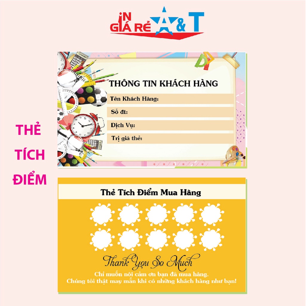 100 thẻ tích điểm - CARD TÍCH ĐIỂM MUA HÀNG GIÁ RẺ (HÀNG CÓ SẴN)