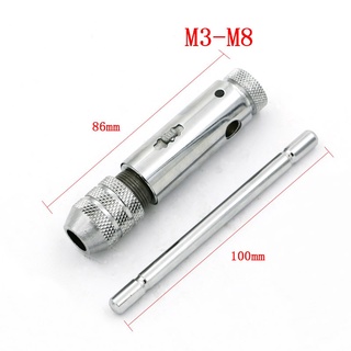 6 Chiếc Snap Grip M3-M8 Có Thể Điều Chỉnh Ratchet Cờ Lê Và Vòi Vít T-bar Tập Mô-men Xoắn Cờ Lê Tay Cầm Cho Vít Tap Mũi Khoan