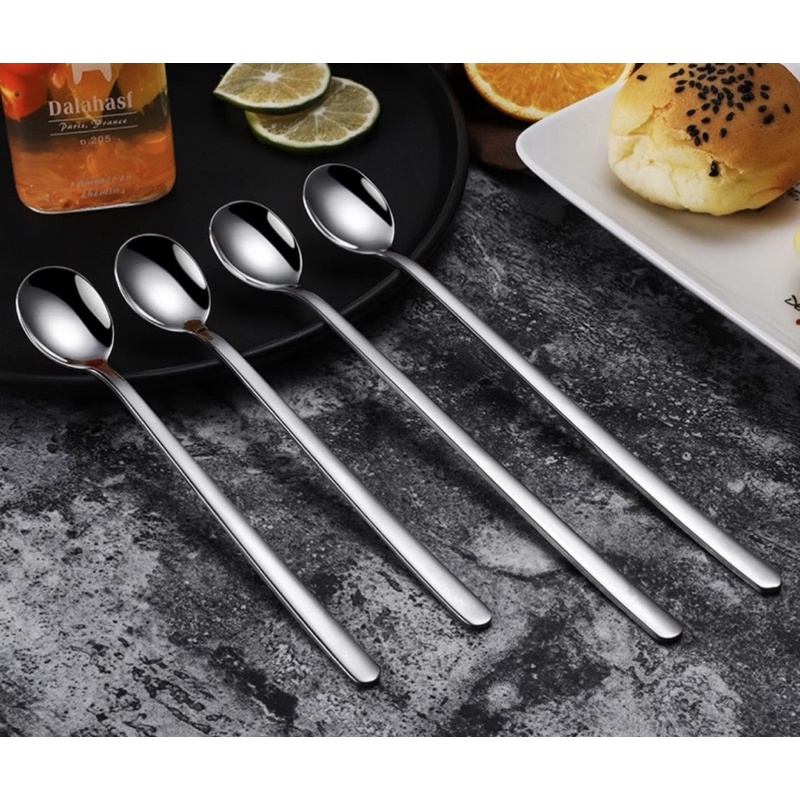 Muỗng thìa cà phê Inox 304 Muỗng sinh tố cán dài - C51