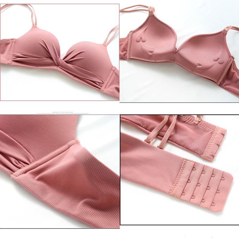 Áo Lót Nâng Ngực Không Gọng Dây Chéo Lưng Thời Trang 32-38ab