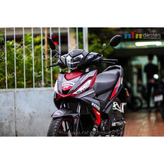 Tem Rời Dán Xe Winner V1 Mẫu Tem Repsol Xám Đỏ Đen Cực Đẹp, Hàng 3 Lớp Chất Lượng Cao .Team Decal