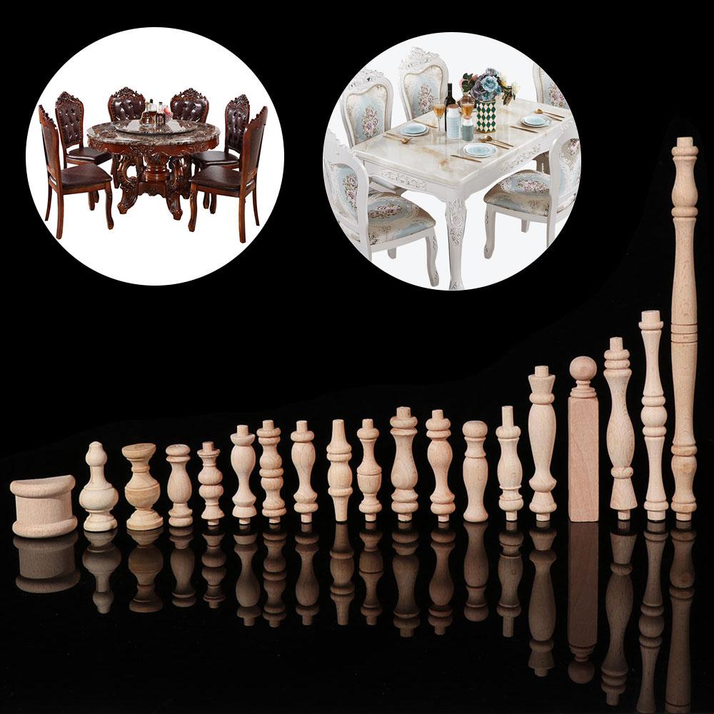 FAVORITEGOODS Vintage Gỗ Khắc Đa Phong Cách Phong Cách Chắc Chắn Ghế Chân