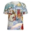 GN Áo Thun Giáng Sinh Tay Ngắn Anime Unisex Áo Ông Già Noel Hoạt Hình Đồ Họa Thường Ngày Xmas Tee Áo Sơ Mi Plus Kích Thước NG