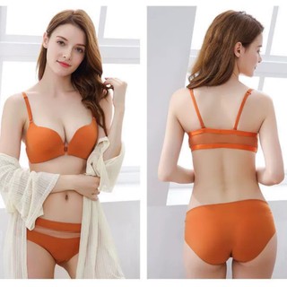 Bộ đồ lót nữ cài trước không gọng phối lưới cao cấp