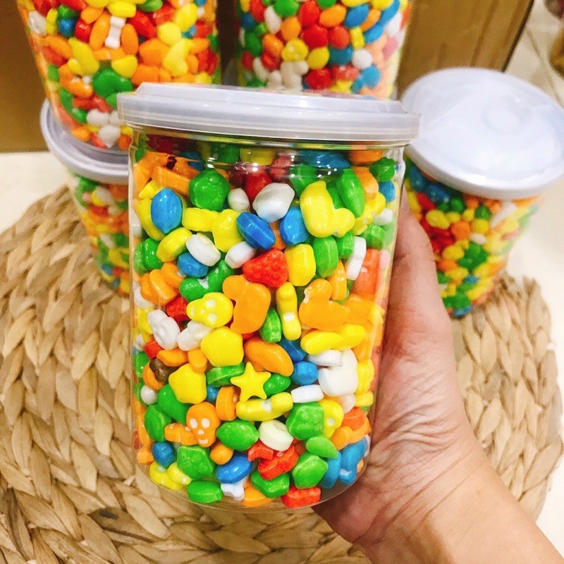Kẹo C Trái Cây Đóng lon pet/Hủ Gấu 500gr