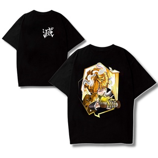 Áo thun unisex nam nữ form rộng in hình Zenitsu 2 mặt Thanh gư.ơm diệt quỷ Demon Slayer chất vải mềm mịn