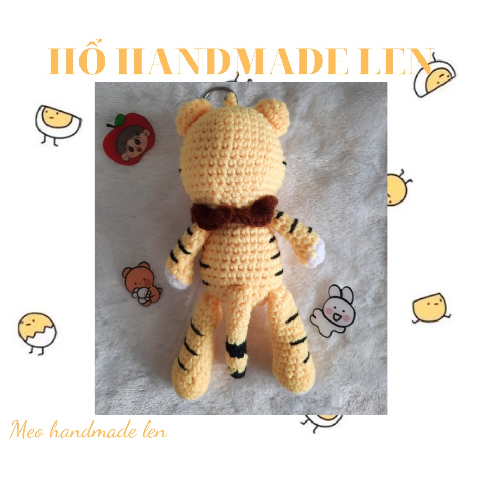Hổ handmade len - Handmade len - Amigurumi - Crochet (có chuông)