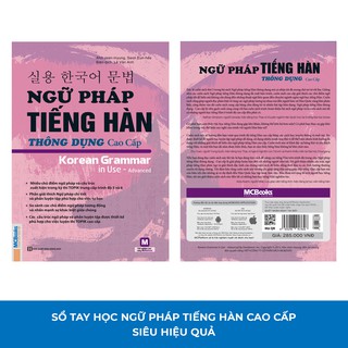 [LIFEMALL9915 - 12% đơn 99K] Sách - Ngữ Pháp Tiếng Hàn Thông Dụng Trình Độ Cao Cấp