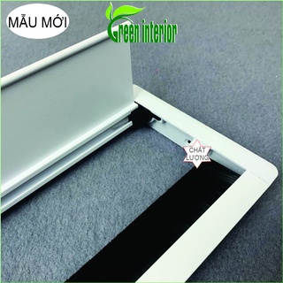 Nắp hộp điện nhôm mặt bàn, nắp hộp điện âm bàn làm việc, nắp luồn dây điện mặt bàn làm việc kích thước 400*1280mm MàuBạc