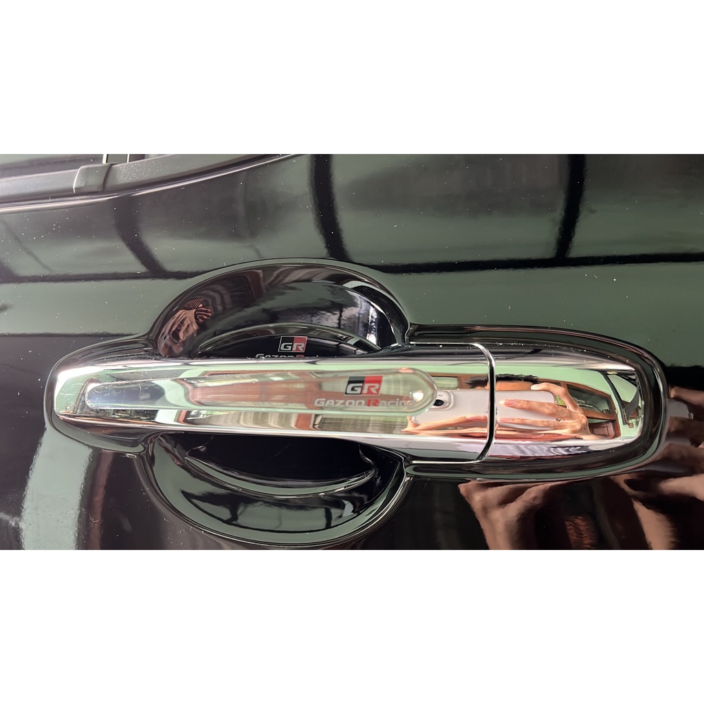 Set 4 / 8 Miếng Dán Silicon Trong Suốt Chống Trầy Cho Tay Nắm Cửa Xe Hơi Toyota GR GAZOO Racing VIos Yaris Corolla Cross Wish CHR Avanza Fortuner Rush Innova