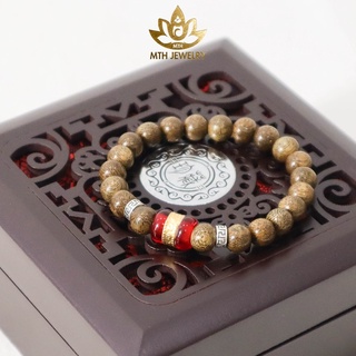 Vòng Tay Trầm Hương Tròn Đơn Tốc Việt Size 6/7/8/10/12mm - Mix Charm Đá Màu Lu Thống | Mộc Trầm Hương MTH