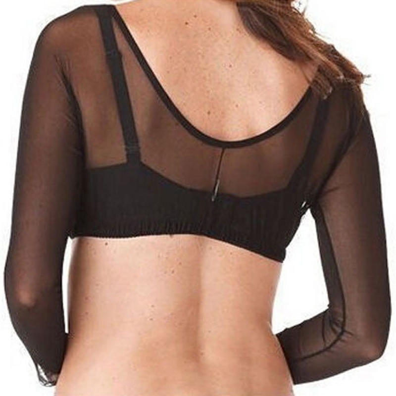 Jenniferab Nữ Mỏng Hơn Mỏng Hơn Nhẹ Tay Bọc Crop Tops Áo Sơ Mi Đế Áo Sơ Mi