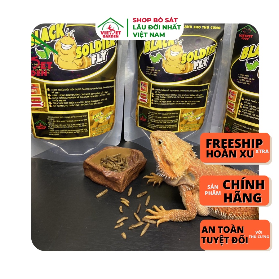 Sâu canxi sấy lạnh dành cho thú cưng ( Kì đà, Rồng, Cá, Gà .... ) Vietpetgarden