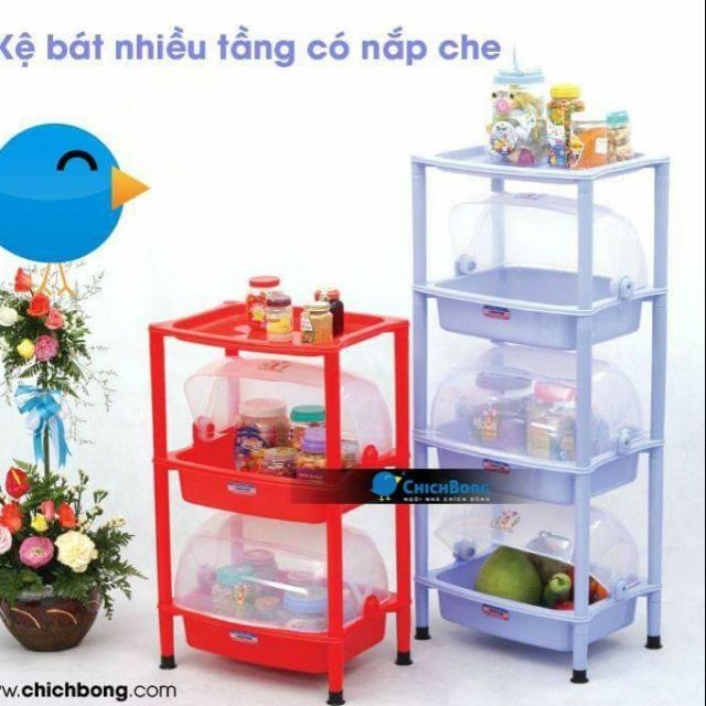 Kệ Úp Bát Có Nắp Đậy Nhựa Việt Nhật 2 Tầng - 3 Tầng (VIDEO ẢNH THẬT SHOP TỰ QUAY) [GIÁ SỈ]