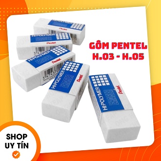 Gôm bút chì Pentel H.03 H.05 cục tẩy bút chì H03 3.5x1.6 x1.5cm H05 4 ...