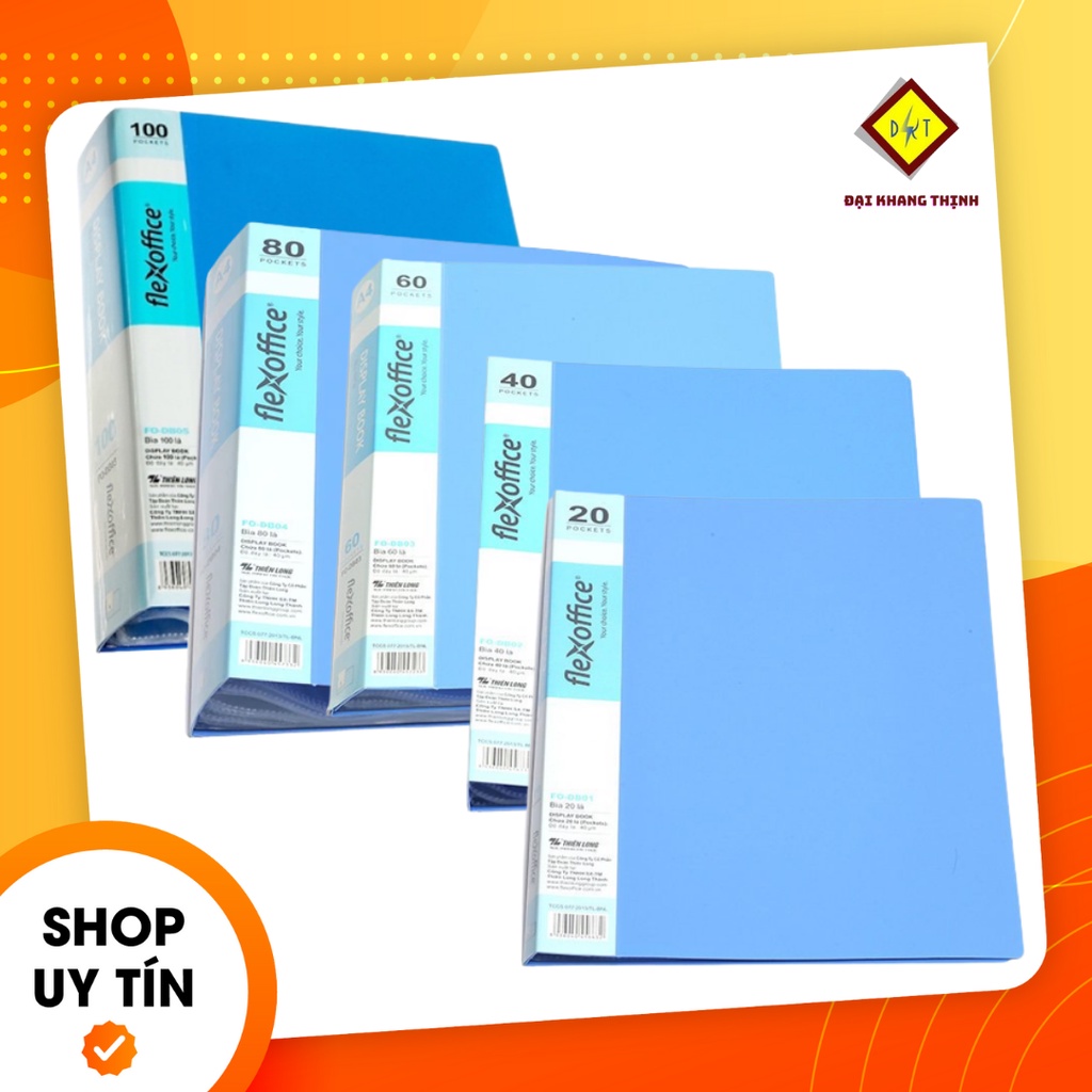 Bìa nhựa nhiều lá Thiên Long từ 20 lá đến 100 lá file lá a4 đựng hồ sơ ...